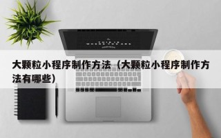 镇江大颗粒小程序制作方法（大颗粒小程序制作方法有哪些）